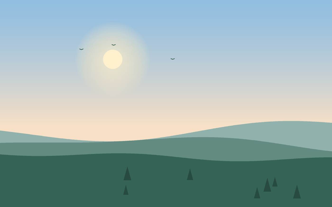 Illustrazione di un paesaggio